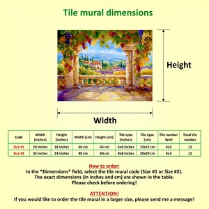 French CERAMIC TILE Mural Tile MOSAIC Provencal Landscape Ceramic Tile Art Handmade Tiles Vintage Home Decor Vintage Wall Art