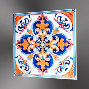 Pack of 20 Spanish Ceramic Tiles: B&Y selectable patterns, 4.25/6 inches, 10.8/15.2 cm sizes
