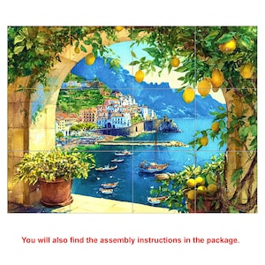 Ravello, Amalfi Coast Ceramic Tile Mural / Mosaic Two Sizes To Choose From: Lemon Wood