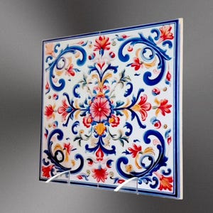 Pack of 5 ITALIAN CERAMIC TILES Style Options Deruta Vintage Wall Decor Kitchen Art Vintage Home Decor Ceramic Wall Tile Kitchen Decor