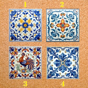 Pack of 5 ITALIAN CERAMIC TILES Style Options Deruta Vintage Wall Decor Kitchen Art Vintage Home Decor Ceramic Wall Tile Kitchen Decor