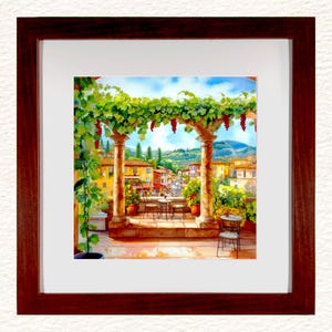 TUSCANY Series CERAMIC PAINTING 2 Style Options Italian Painting Tuscany Painting Mediterranean Painting Handmade Painting Home Décor