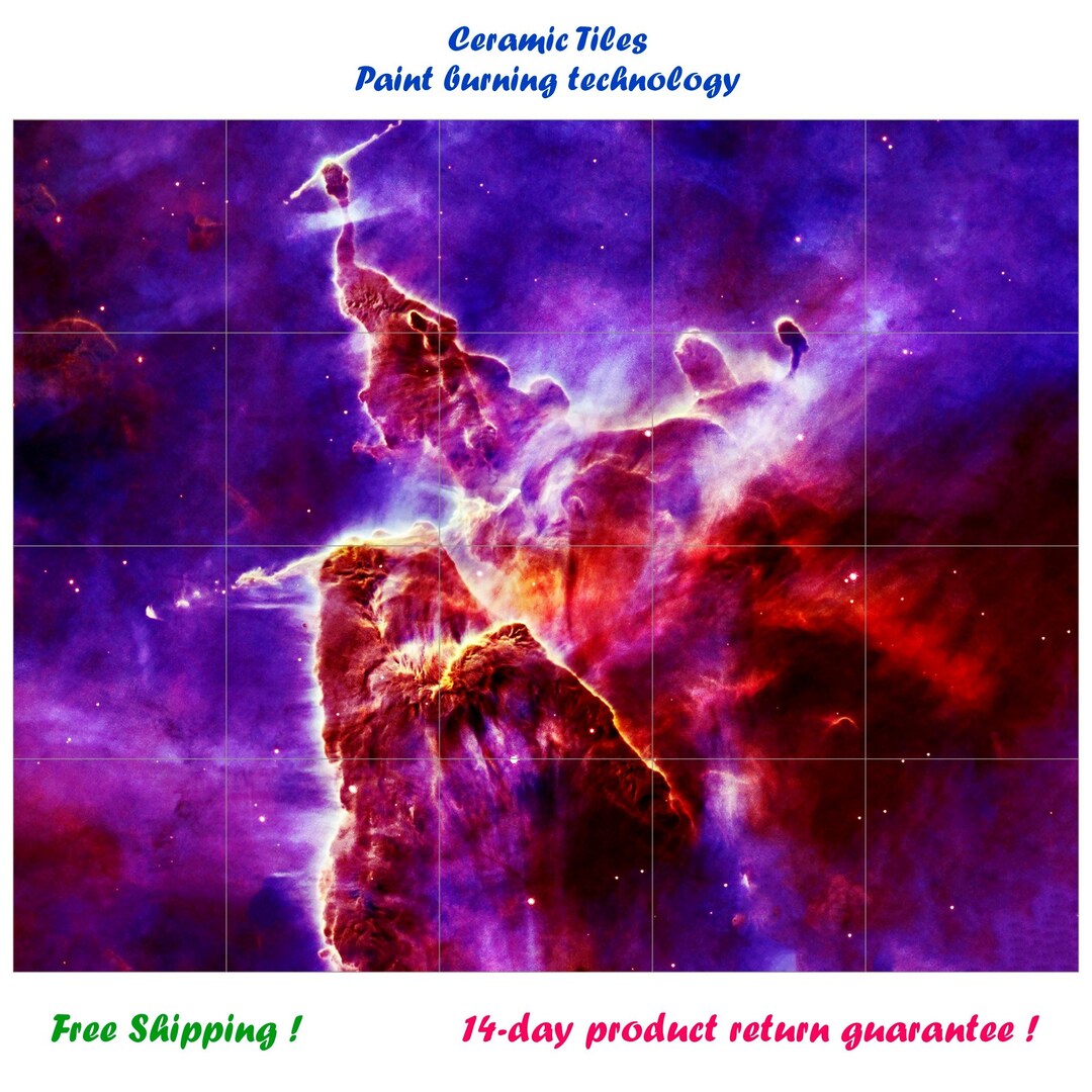 GALAXY CERAMIC TILES Nebula Universe Outer Space Stars Celestial