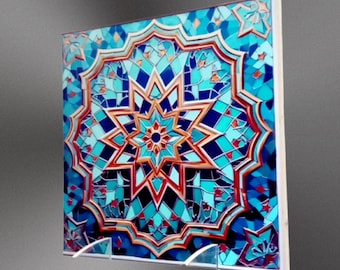 Pack of 10 Moroccan Ceramic Tiles: selectable patterns, two sizes