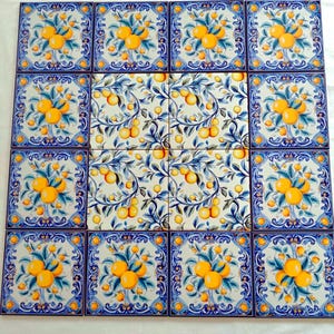 Paquete de 5 azulejos de cerámica italiana Deruta: diseños seleccionables, dos tamaños. imagen 10