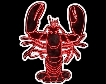 Lobster Neon Sticker