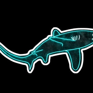 Thresher Shark Neon Design Sticker