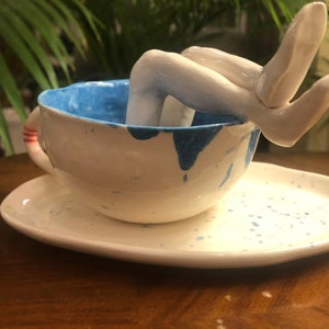 Ceramic Coffee Mug, Handmade, Happy Feet image 9
