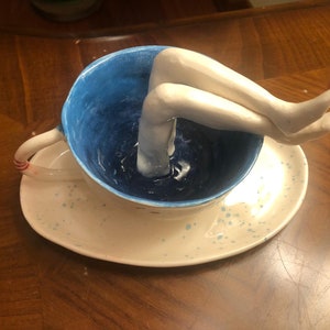 Ceramic Coffee Mug, Handmade, Happy Feet image 8