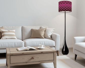 Teardrop Shaped Floor Lamp, Magenta, Room Decor, Home Decor Accents
