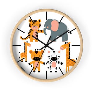 Woodland Animal Nursery Clock: Kids Room Decor