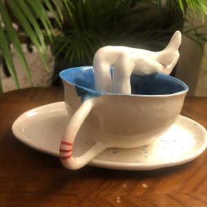 Ceramic Coffee Mug, Handmade, Happy Feet image 10