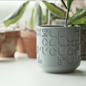 Cache-pot floral géométrique | Jardinière imprimable en 3D | Pot évolutif pour succulentes | Cadeau déco