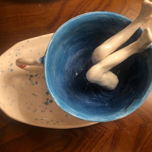 Ceramic Coffee Mug, Handmade, Happy Feet image 7