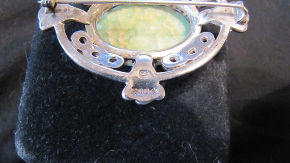 Scottish Silver Amazonite Brooch - image 3