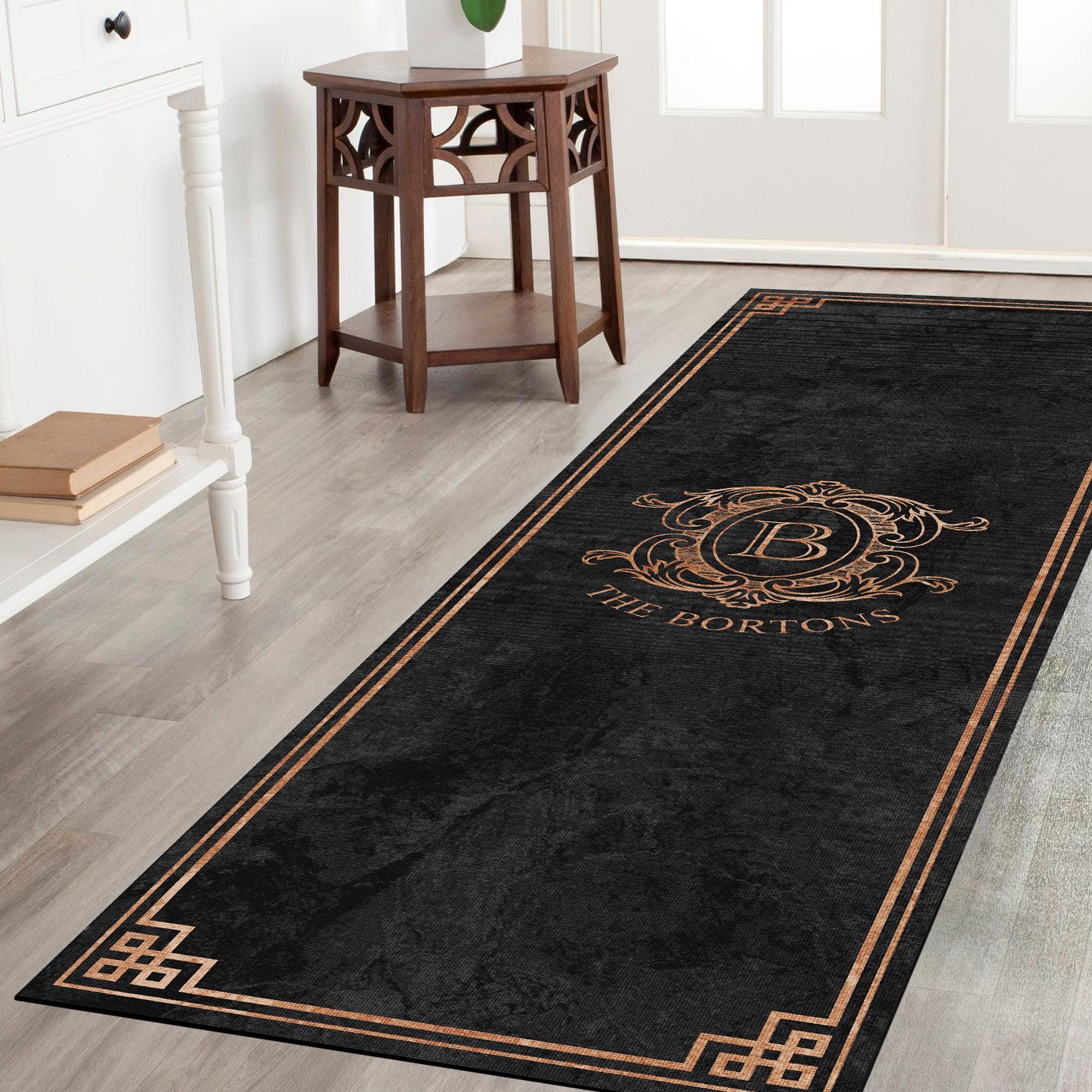 Family Name Entry Rug Personalized Custom Monogram Welcome Mat Non-slip ...