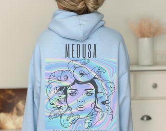 Medusa Hoodie The Greek Mythology Mystical Creature Hoodie Gorgon Goddess Hooded Sweatshirt Vintage Trendy College Student Hoodies