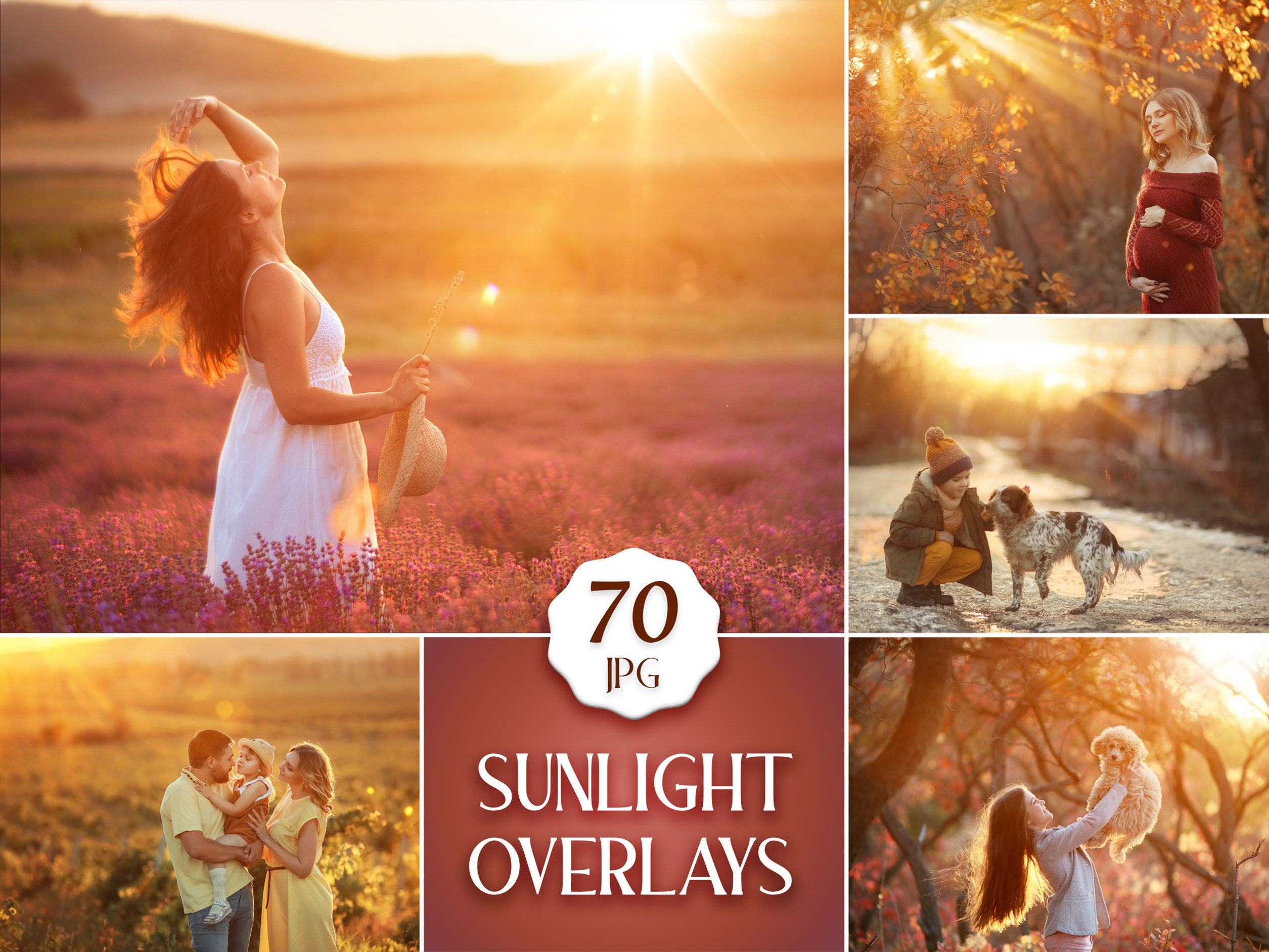 70 Sunlight Overlays Lens Flare Digital Textures Etsy Australia