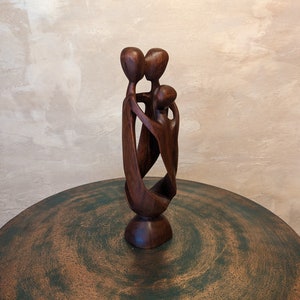 Decoration made of Suarholz / Parents with child / 30 cm