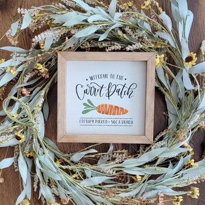 Carrot Patch Wood Sign: Farmhouse Easter Decor