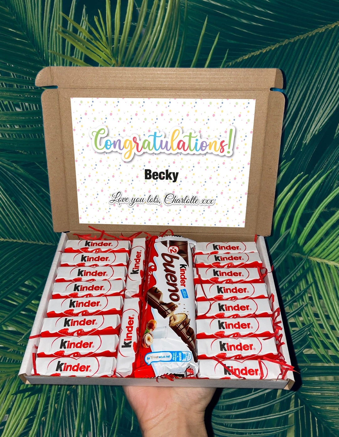 Congratulation Kinder Chocolate Gift Box Well Done Chocolate - Etsy