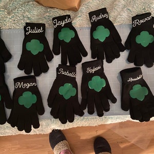 Girl Scout Gloves. Black gloves