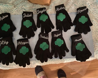 Girl Scout Gloves. Black gloves