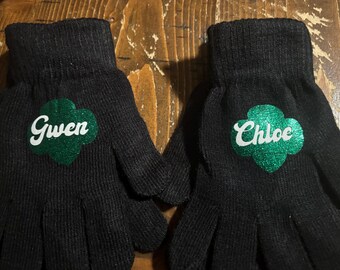 Girl Scout Gloves. Black gloves