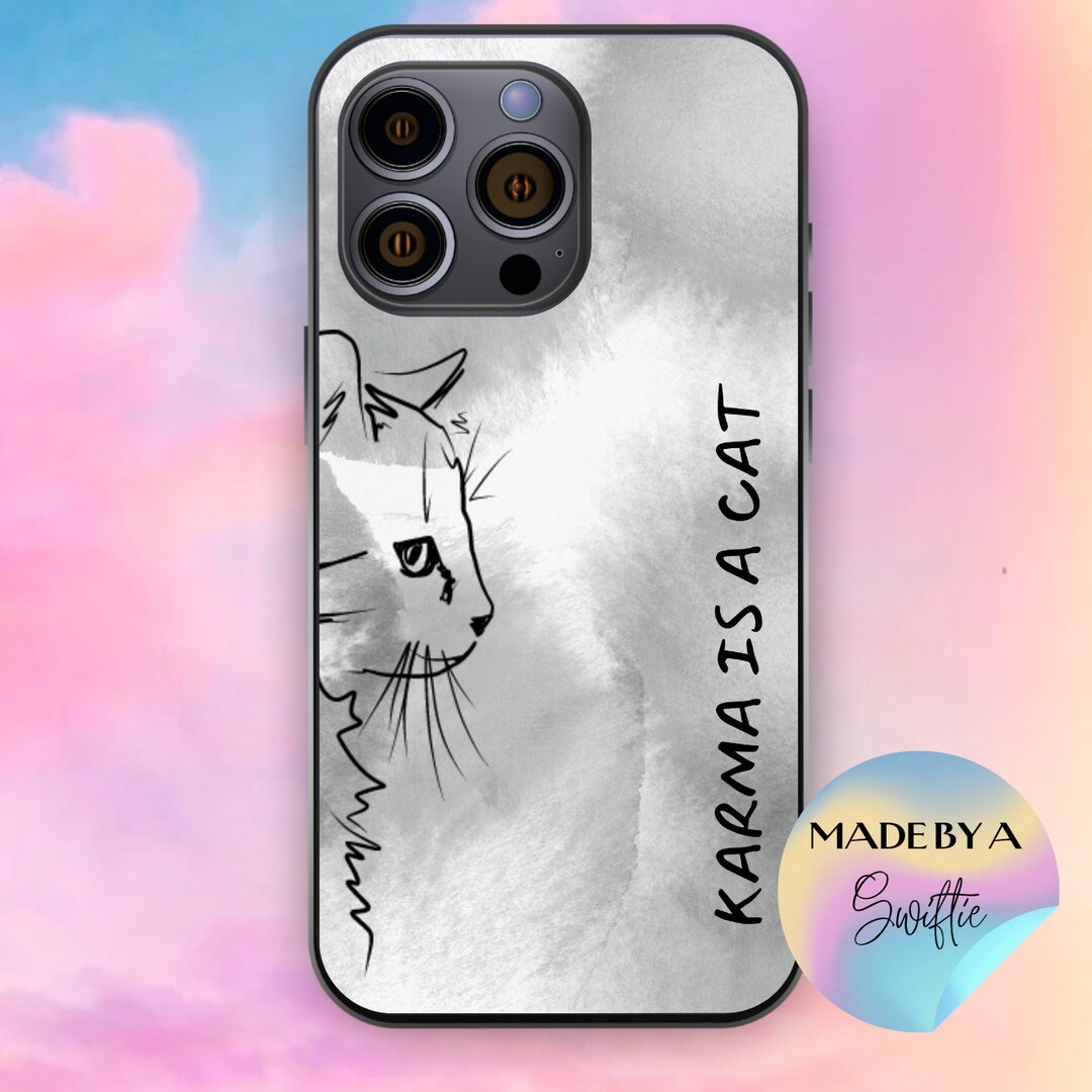 Reputation Phone Case Taylor Swiftie Karma is a Cat Phone Case Merch Personalised Swiftie ...