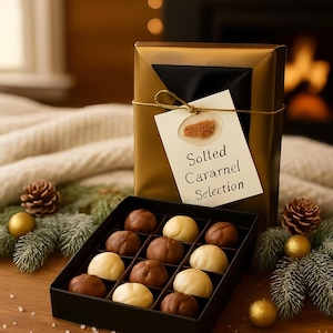 Handgemachte belgische Schokoladentrüffel - Handwerklich gefertigtes Geschenk