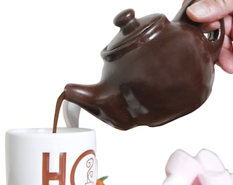 Chocolate teapot - Fine Belgium Chocolate, Artisan Chocolate , Christmas Gift , Surprise Gift, Christmas Chocolate, Craft Chocolate