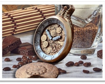 Chocolate Pocket Watch - Fine Belgium Chocolate, Artisan Chocolate , Christmas Gift , Surprise Gift, Christmas Chocolate, Craft Chocolate