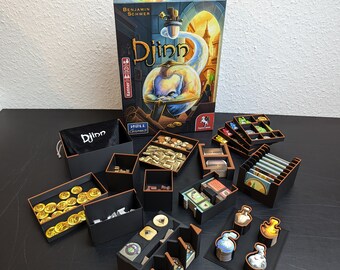 Djinn Brettspiel Inlay / Insert / Organizer