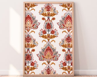 Indian Floral Pichwai Painting: Colorful Wall Art (Digital Download)