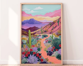Death Valley National Park Illustration, Printable California Travel Art