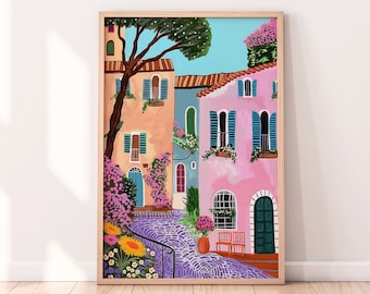 Rome Italy Art Print: Colorful Summer Travel Illustration (Digital Download)