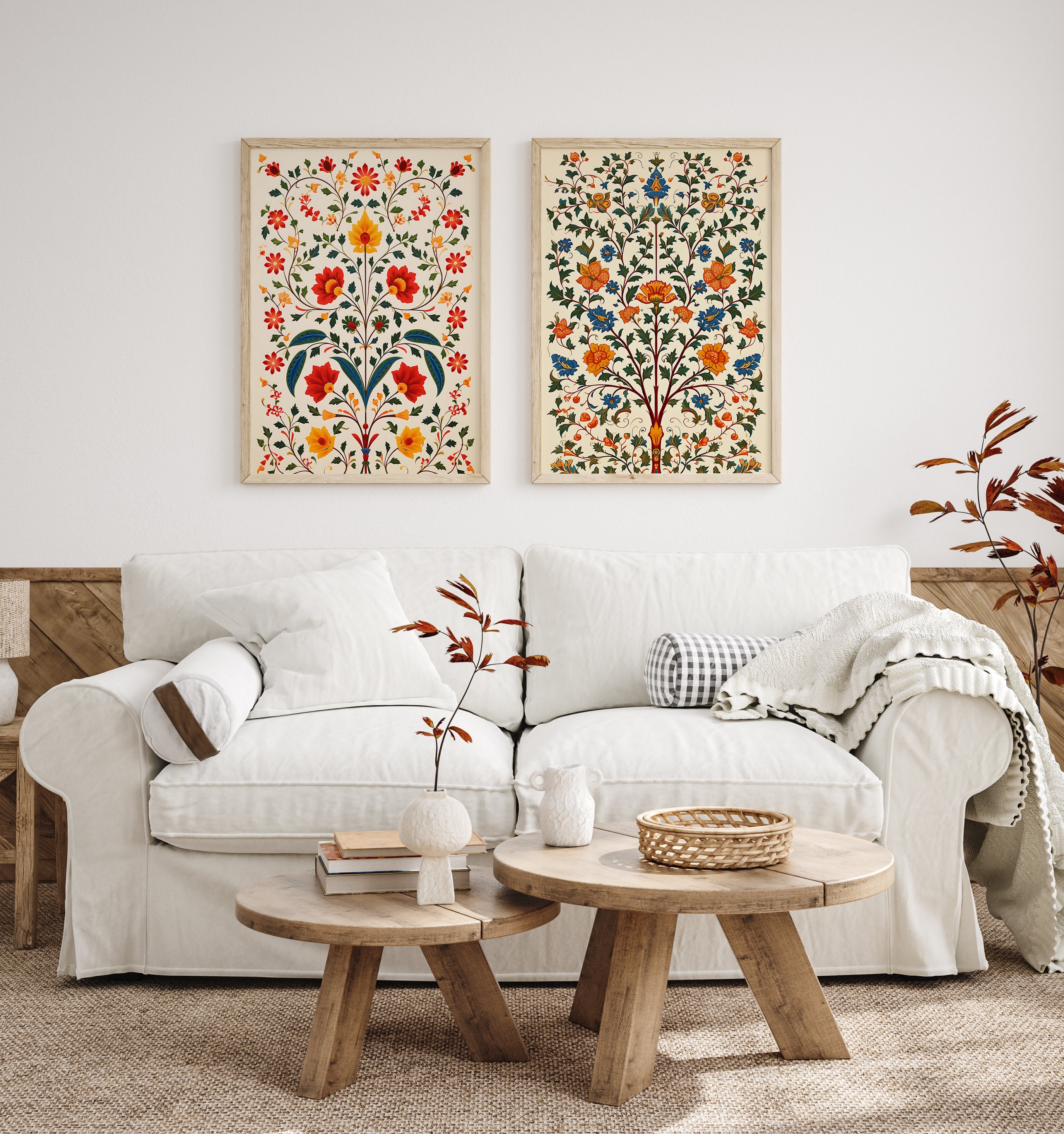 Indian Folk Art Set of 6 Digital Download, Living Room Decor, Gallery Wall  Set, Indian Painting, Poster Bundle, Printable 
