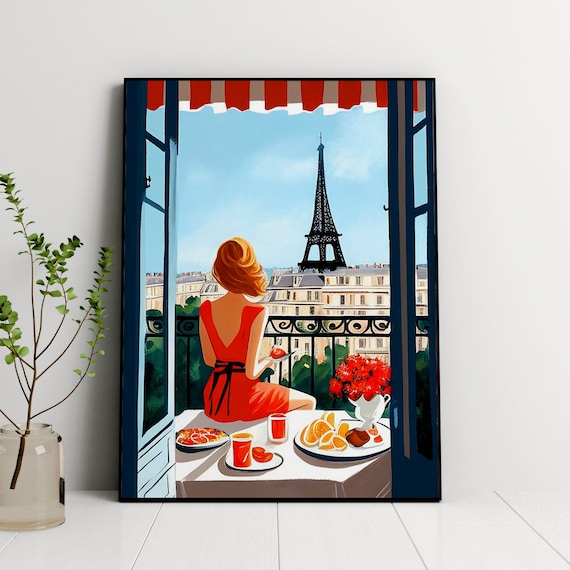 Eiffel Tower Paris Print: Parisian Cozy Room Decor (Digital Download)
