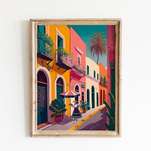 Mexiko Print, Wandkunst, Digitaldruck, Mexiko Poster, Mexiko Landschaft, Kunst druckbare Wanddekoration, Mexiko Kunstdruck, Reiseplakat, Kunstdruck