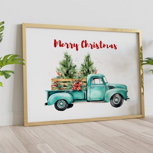 Joyeux Noël Art mural imprimable, Impressions de Noël de ferme, idées de cadeaux de Noël, décoration de maison festive, décoration de vacances faite à la main image 7