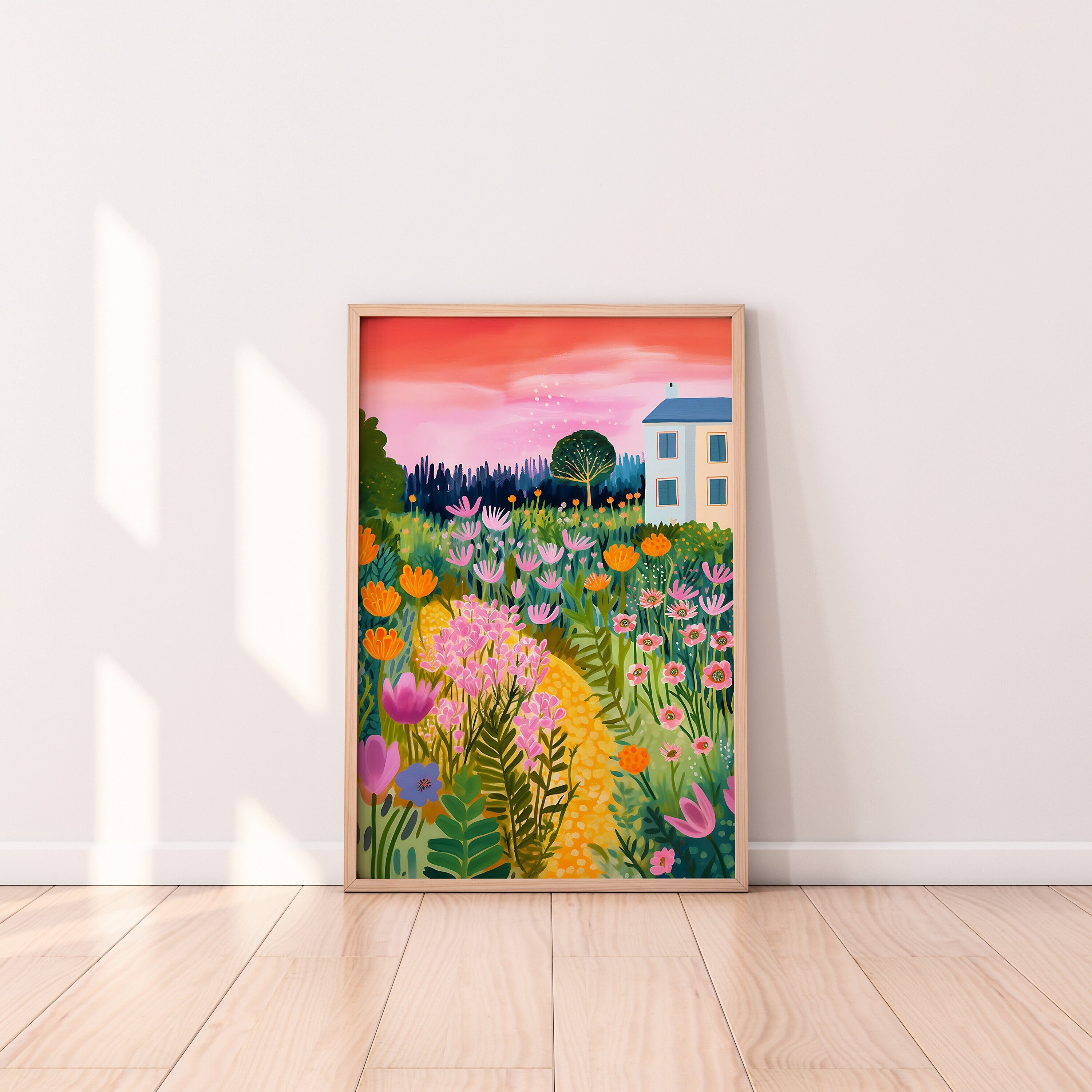油絵 油彩 油彩画 絵 絵画【colorful flower garden】 油絵 油彩 油彩画 絵 絵画 【flower garden】