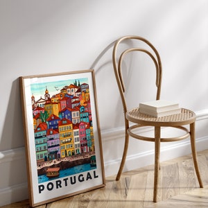 Porto Portugal Travel Poster: Colorful Cityscape Art Print (Digital Download) image 7
