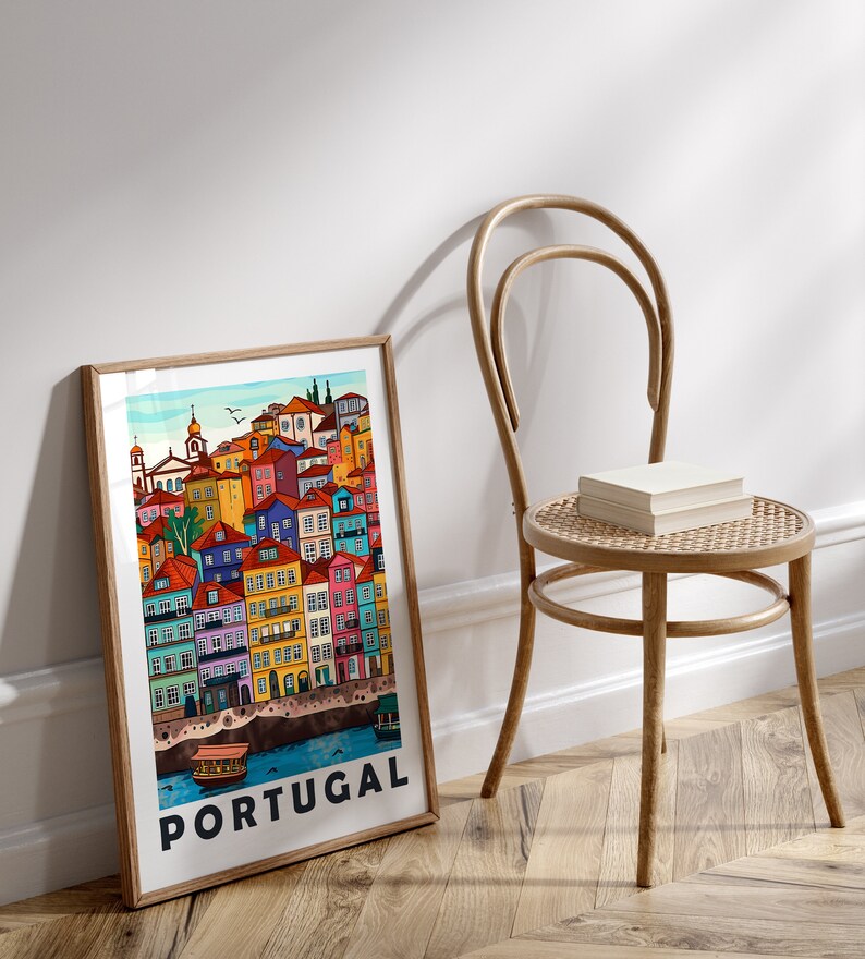 Porto Portugal Travel Poster: Colorful Cityscape Art Print (Digital Download) image 7