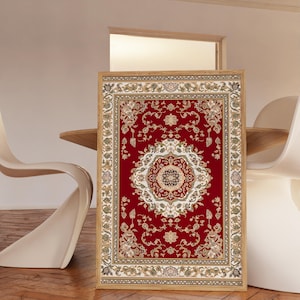 Traditional Turkish Carpet Motif - Vintage Red Rug Pattern Digital ...