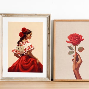 Mexican Folk Art Set of 2, Hispanic Art