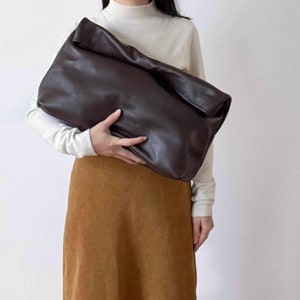 Pochette oversize en cuir souple, pochette en cuir à rabat pour iPad 12,9