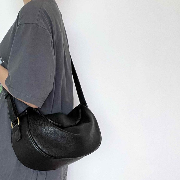 Sac à bandoulière en cuir végétalien pour femme, sac à bandoulière en cuir souple pour femme, sac à bandoulière en cuir, sac à provisions, sac quotidien, cadeau d'anniversaire pour maman