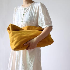 Oversized Suede Leather Clutch Bag: Roll Top Clutches Purse Wedding Banquet, fits A4 Document
