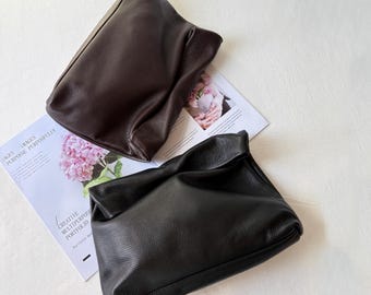 Basketball Clutch Purse Basketball Purse Rolled Top Leather Clutch