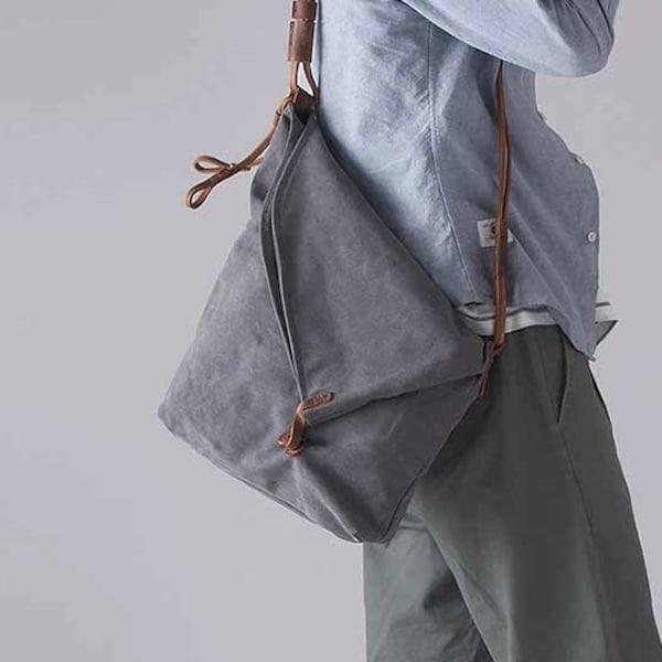Canvas Crossbody Bag Sling bag for women, Canvas Shoulder bag for men, Canvas Satchel Bag Travel Bag Unisex , gift for him/her/boy/girl